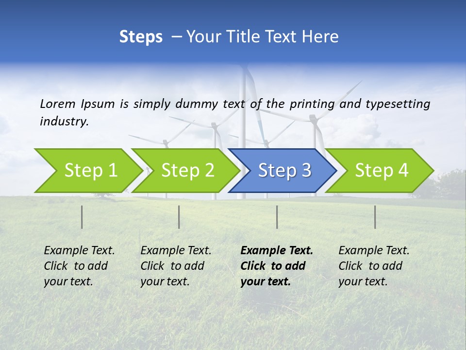 A Green Field With Wind Turbines In The Background PowerPoint Template