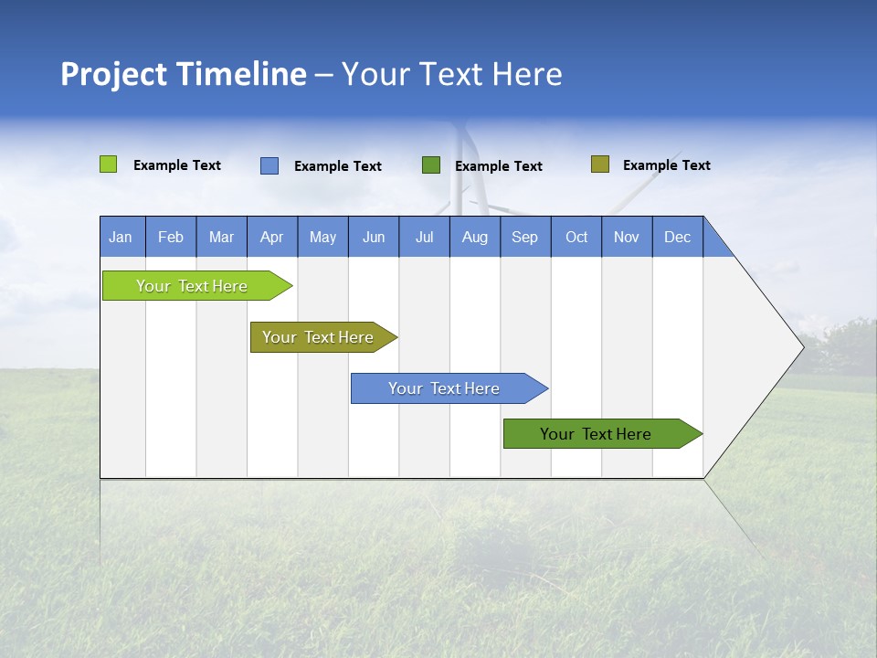 A Green Field With Wind Turbines In The Background PowerPoint Template