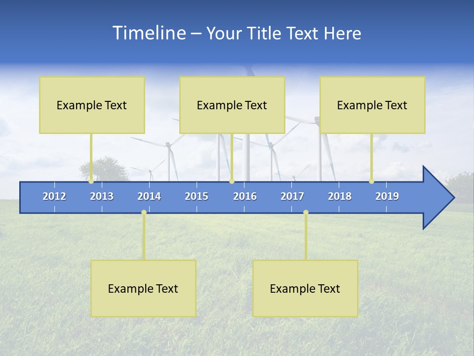 A Green Field With Wind Turbines In The Background PowerPoint Template