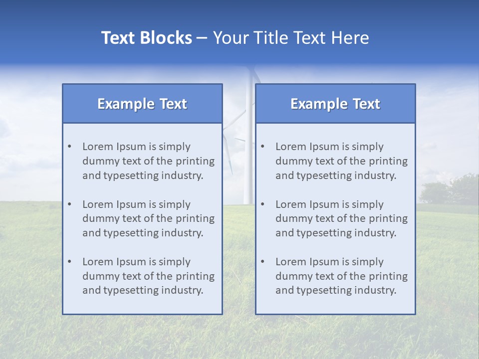 A Green Field With Wind Turbines In The Background PowerPoint Template