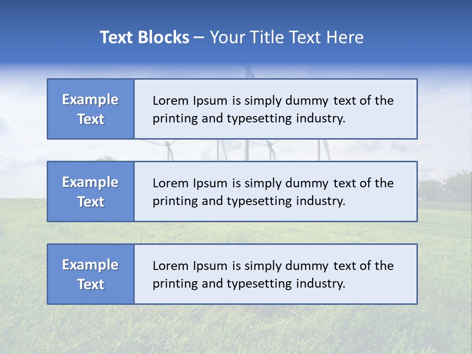A Green Field With Wind Turbines In The Background PowerPoint Template