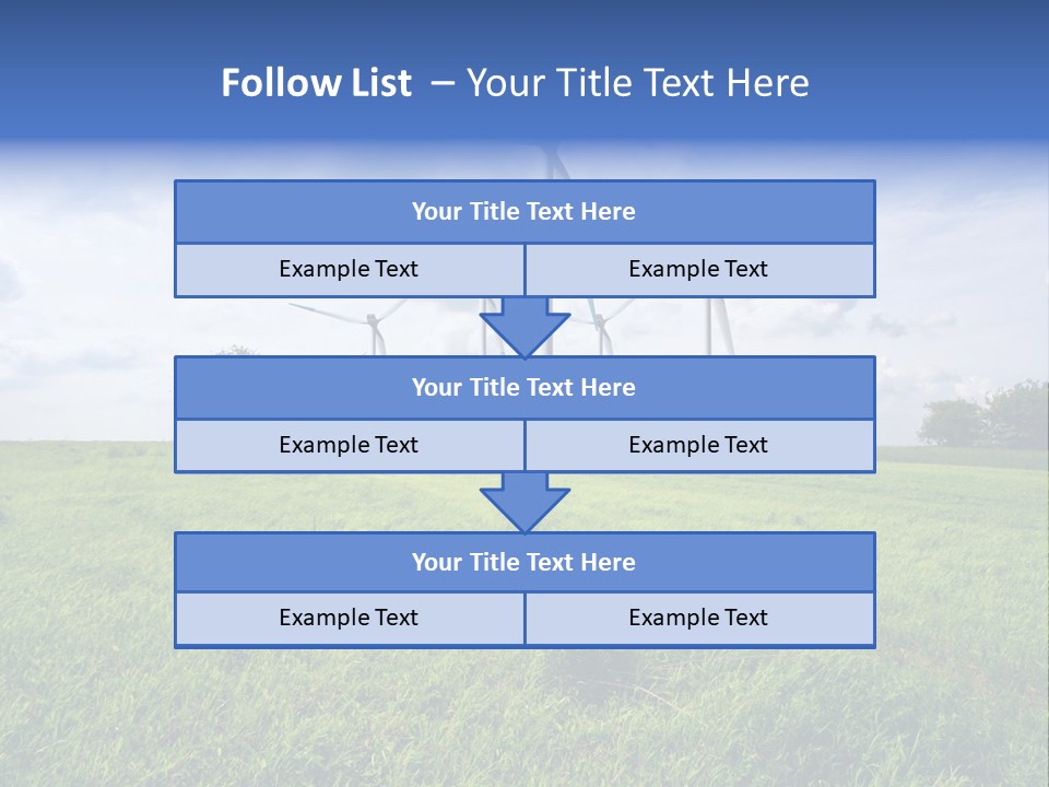 A Green Field With Wind Turbines In The Background PowerPoint Template