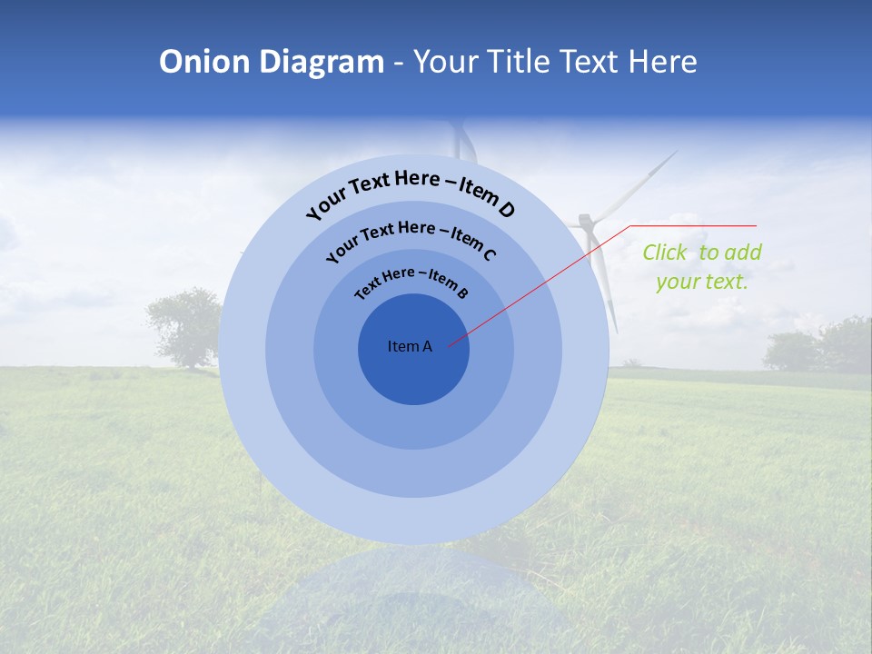 A Green Field With Wind Turbines In The Background PowerPoint Template