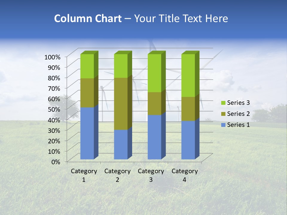 A Green Field With Wind Turbines In The Background PowerPoint Template