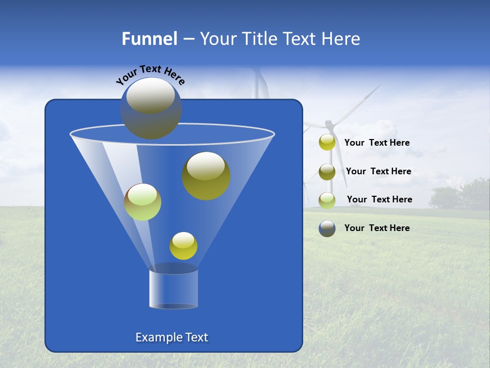 A Green Field With Wind Turbines In The Background PowerPoint Template