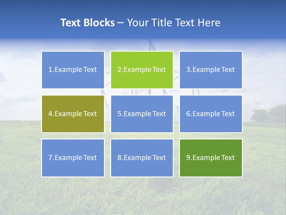 A Green Field With Wind Turbines In The Background PowerPoint Template