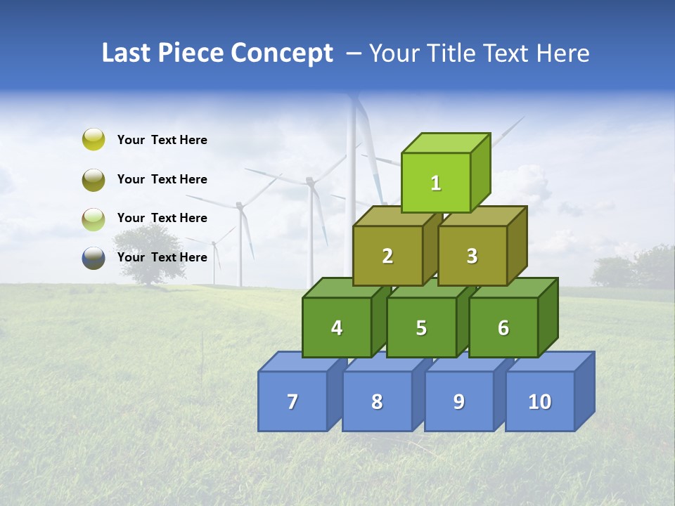 A Green Field With Wind Turbines In The Background PowerPoint Template