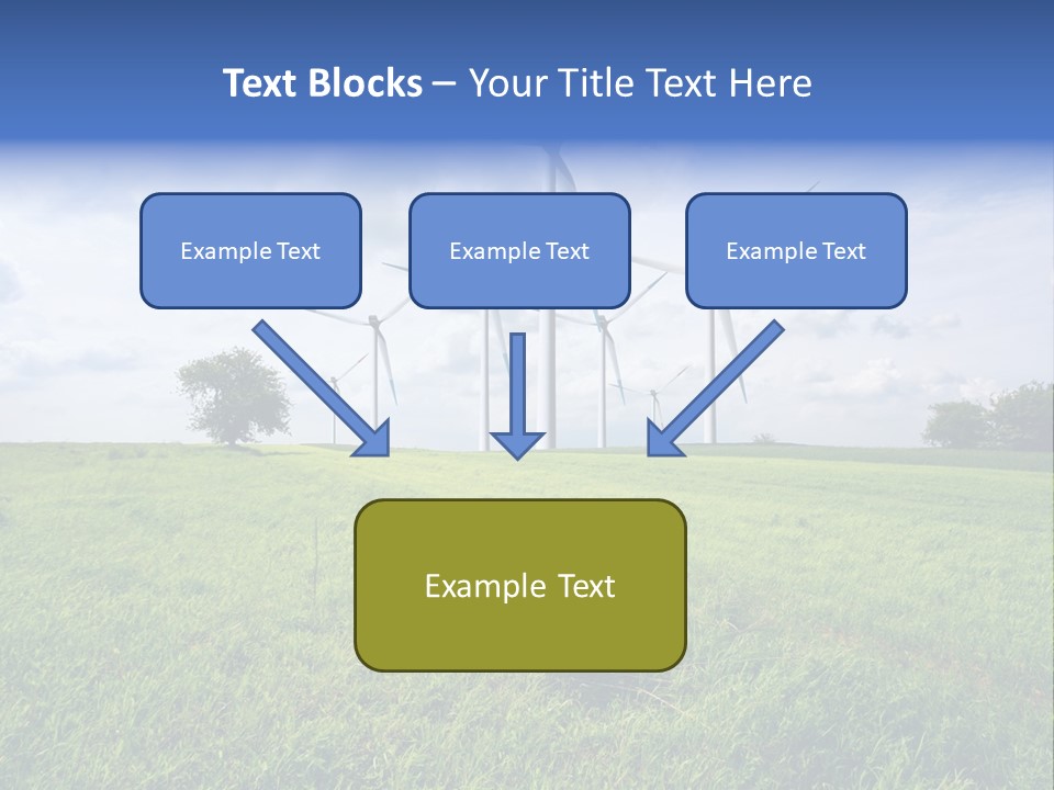 A Green Field With Wind Turbines In The Background PowerPoint Template