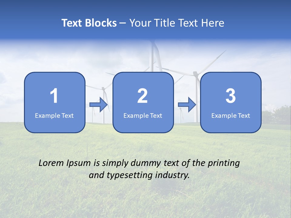 A Green Field With Wind Turbines In The Background PowerPoint Template