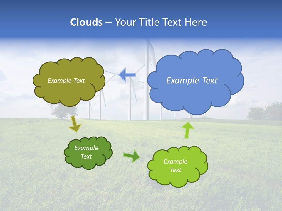 A Green Field With Wind Turbines In The Background PowerPoint Template