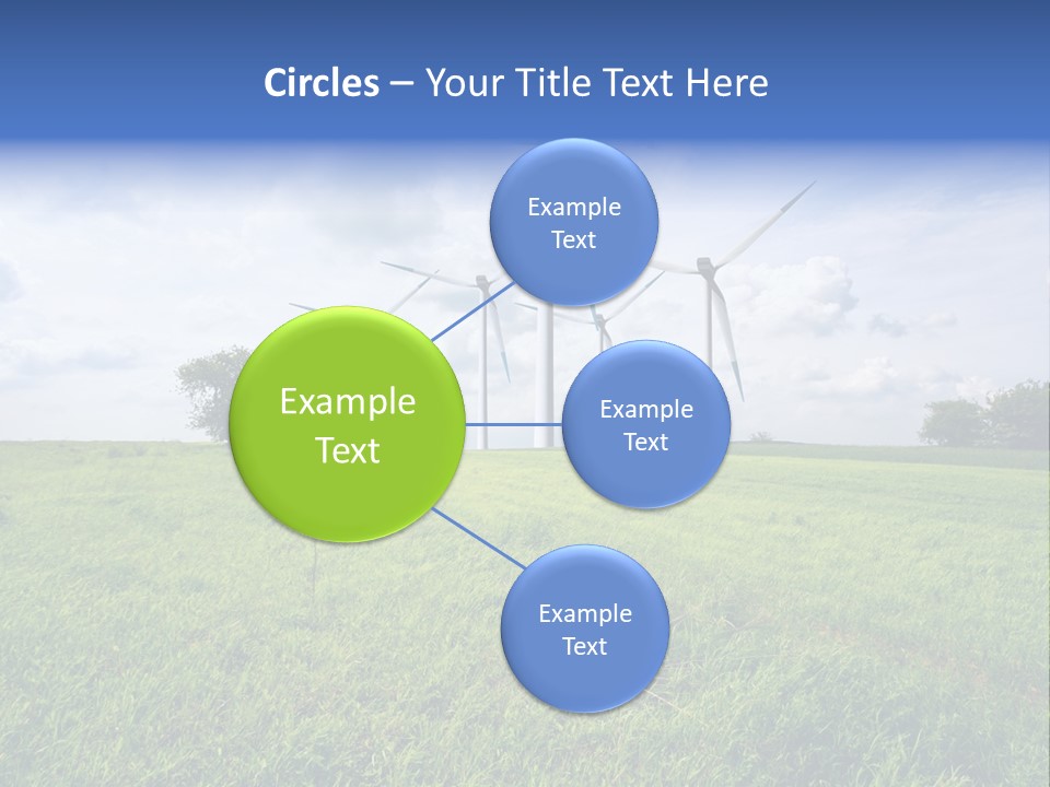 A Green Field With Wind Turbines In The Background PowerPoint Template