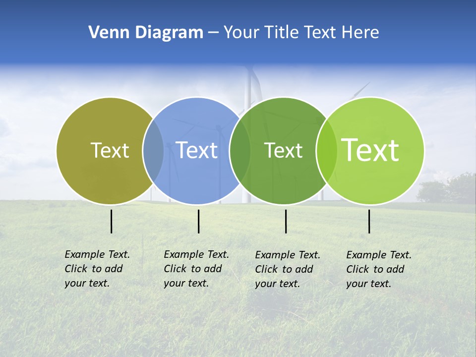 A Green Field With Wind Turbines In The Background PowerPoint Template