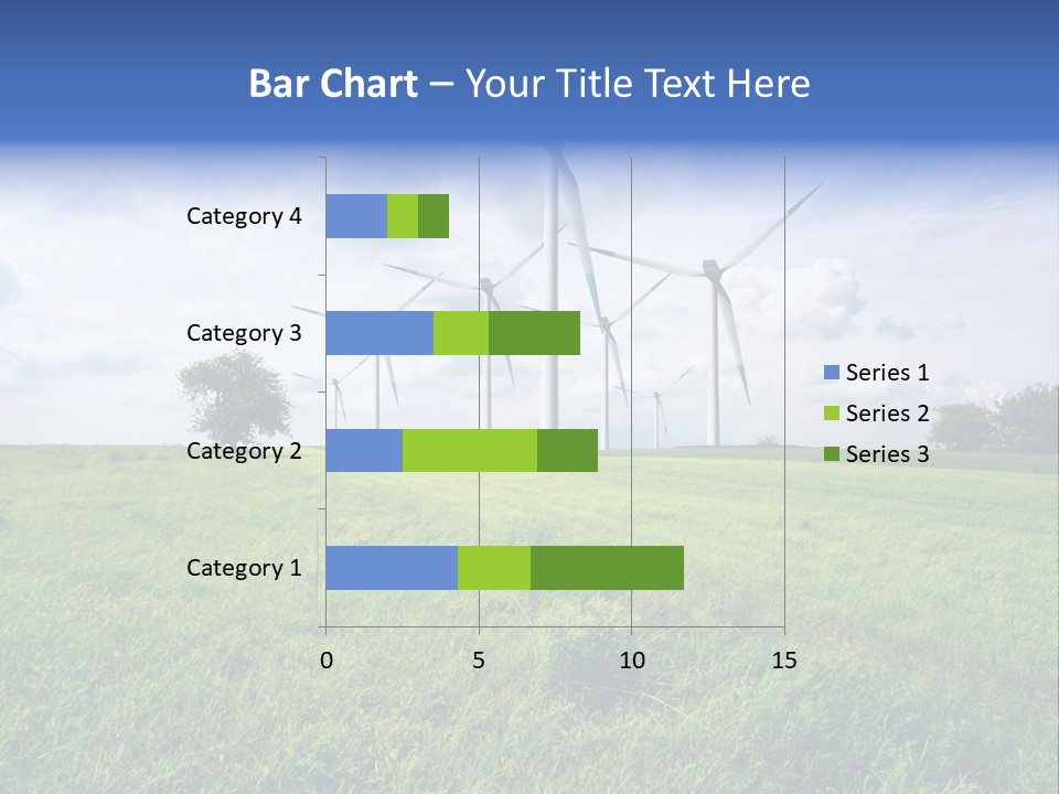 A Green Field With Wind Turbines In The Background PowerPoint Template