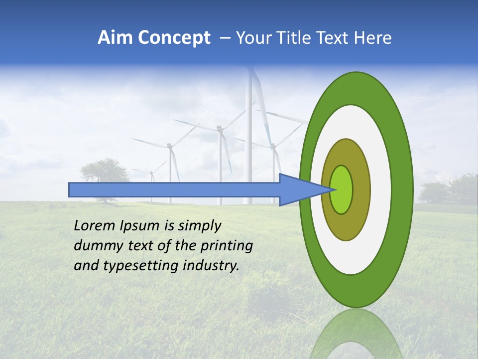 A Green Field With Wind Turbines In The Background PowerPoint Template