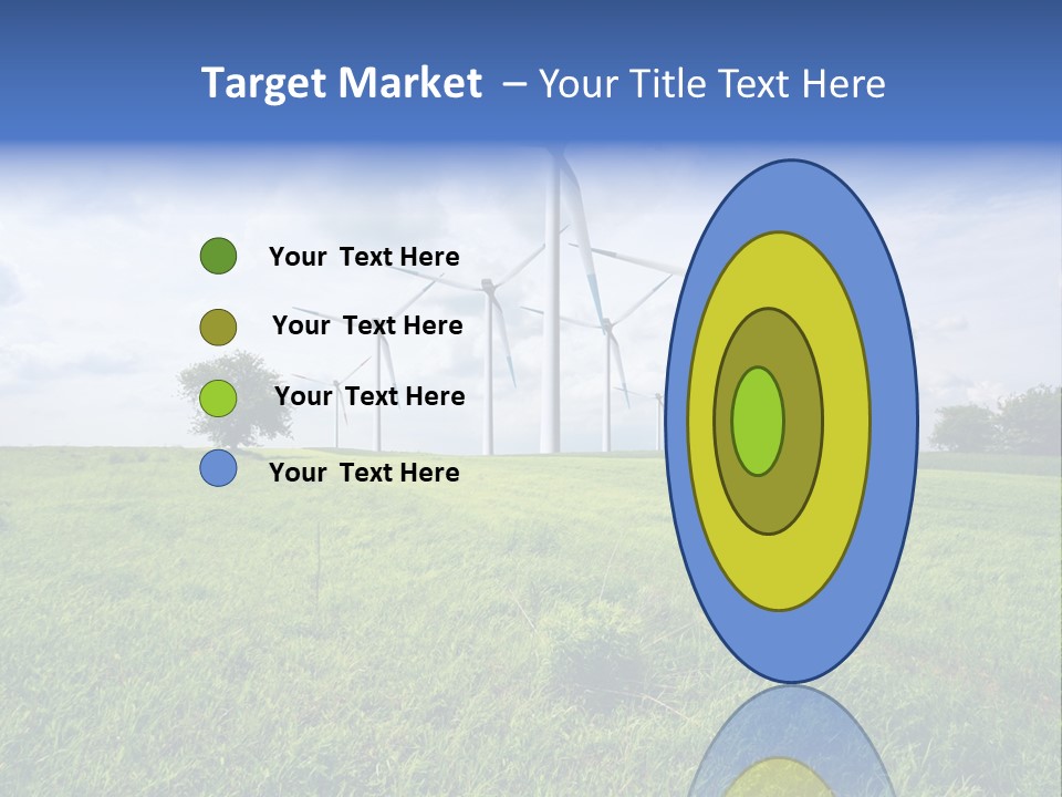 A Green Field With Wind Turbines In The Background PowerPoint Template