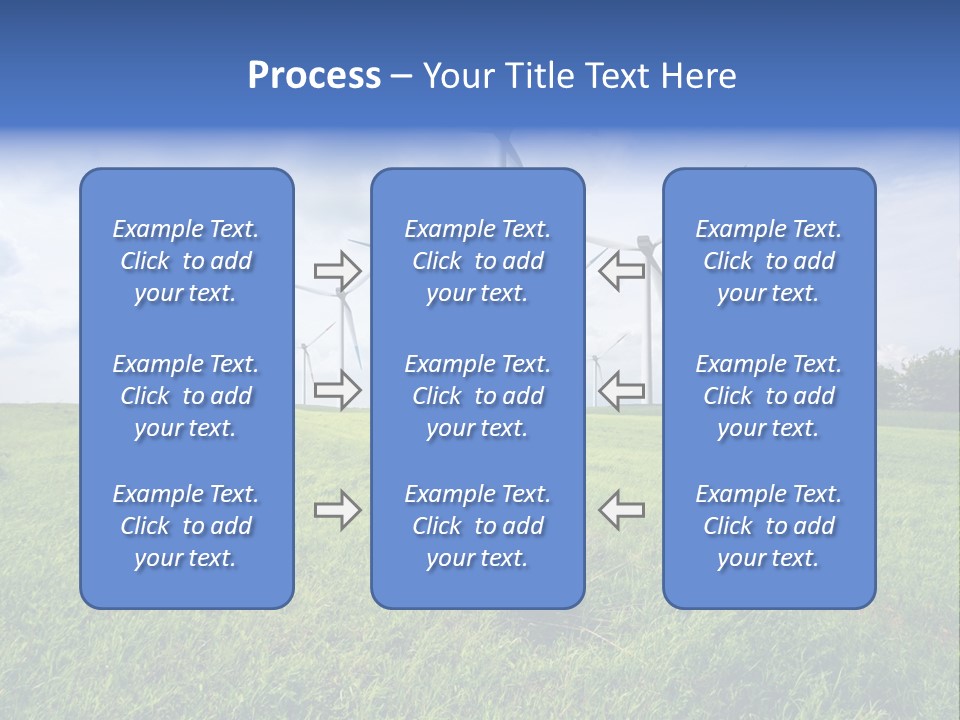 A Green Field With Wind Turbines In The Background PowerPoint Template
