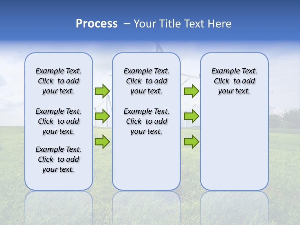 A Green Field With Wind Turbines In The Background PowerPoint Template
