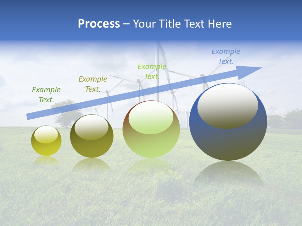 A Green Field With Wind Turbines In The Background PowerPoint Template