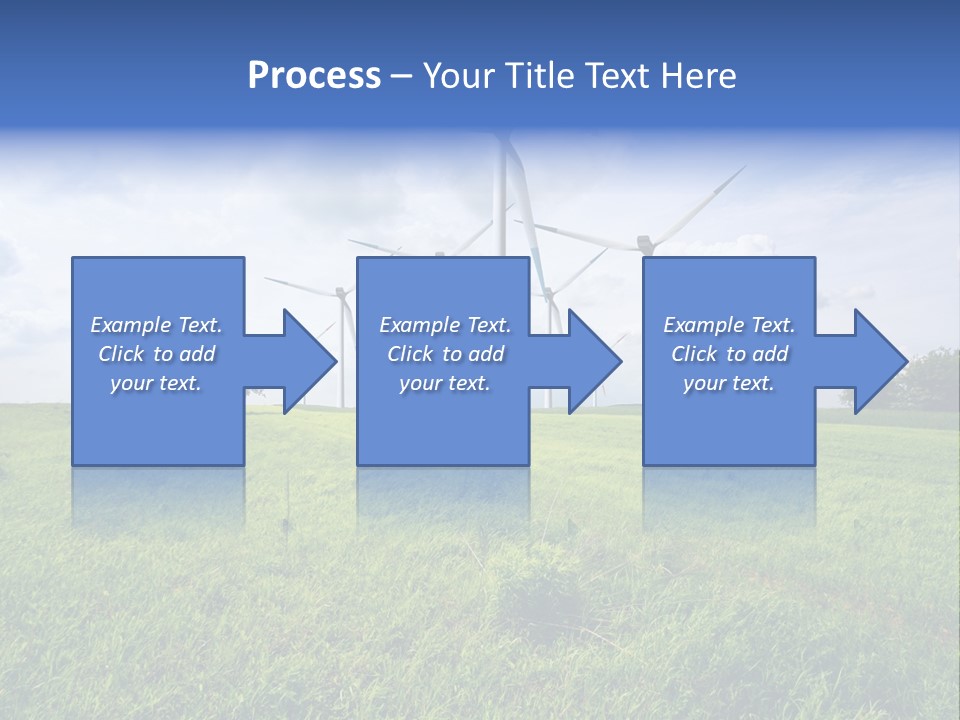A Green Field With Wind Turbines In The Background PowerPoint Template
