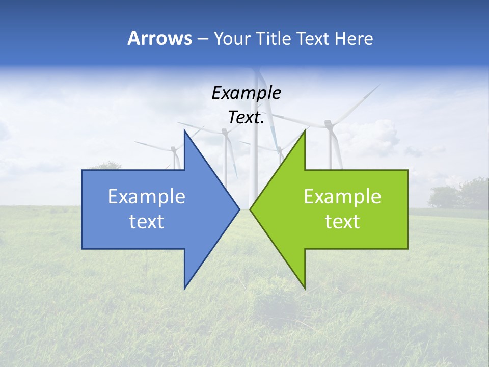A Green Field With Wind Turbines In The Background PowerPoint Template
