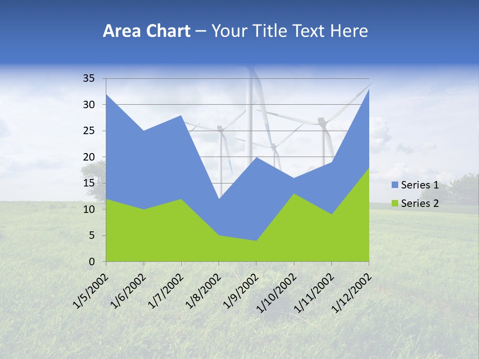 A Green Field With Wind Turbines In The Background PowerPoint Template