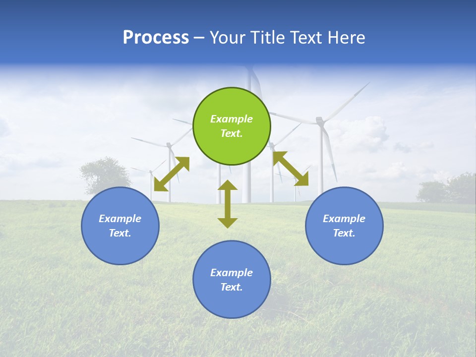 A Green Field With Wind Turbines In The Background PowerPoint Template
