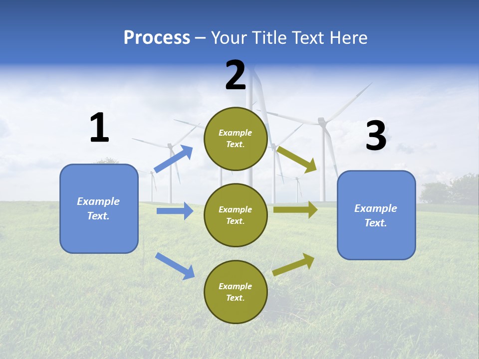 A Green Field With Wind Turbines In The Background PowerPoint Template