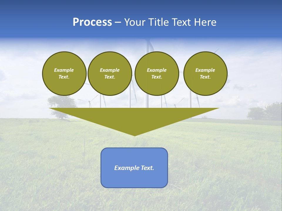 A Green Field With Wind Turbines In The Background PowerPoint Template