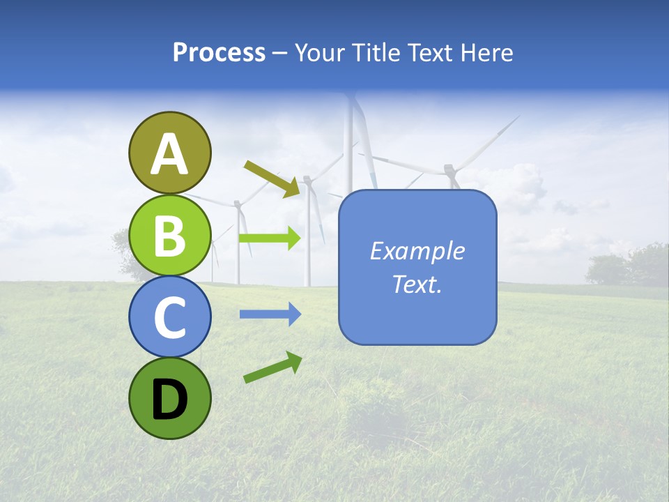 A Green Field With Wind Turbines In The Background PowerPoint Template
