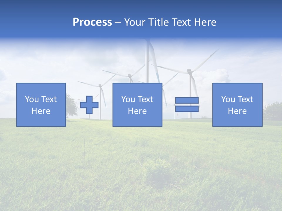 A Green Field With Wind Turbines In The Background PowerPoint Template