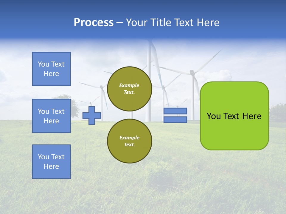 A Green Field With Wind Turbines In The Background PowerPoint Template
