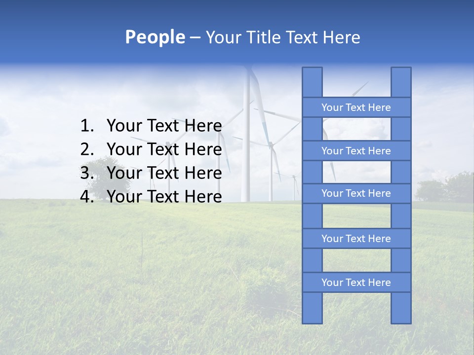 A Green Field With Wind Turbines In The Background PowerPoint Template