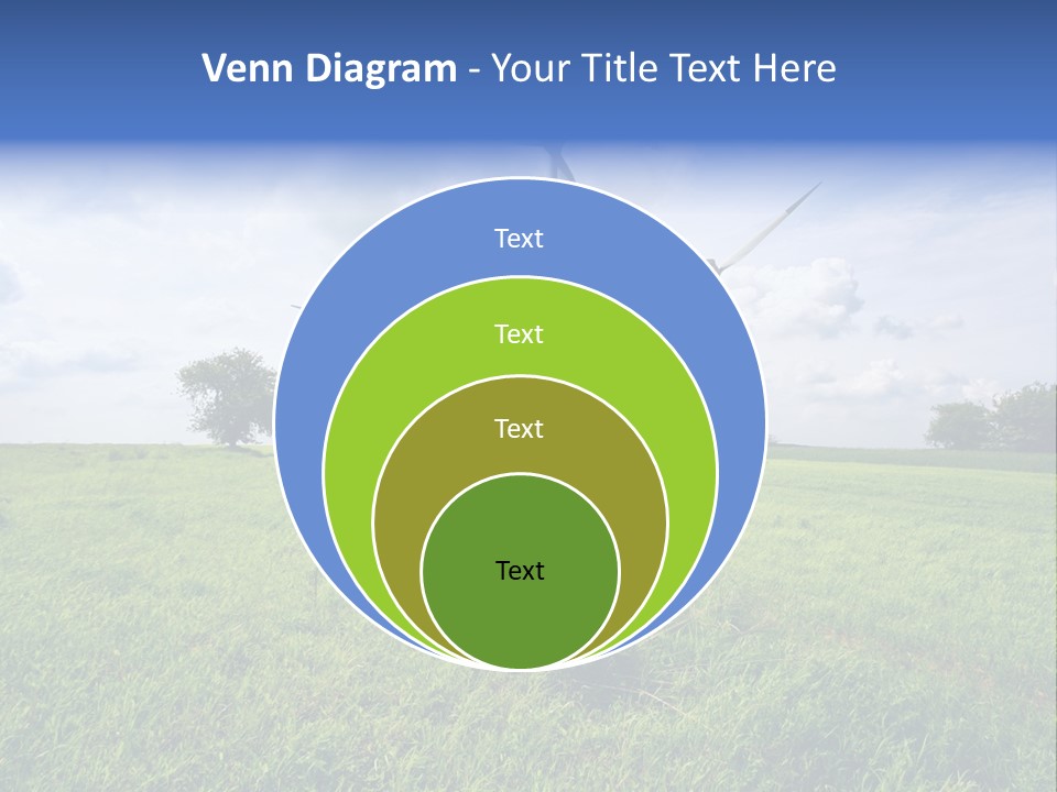 A Green Field With Wind Turbines In The Background PowerPoint Template