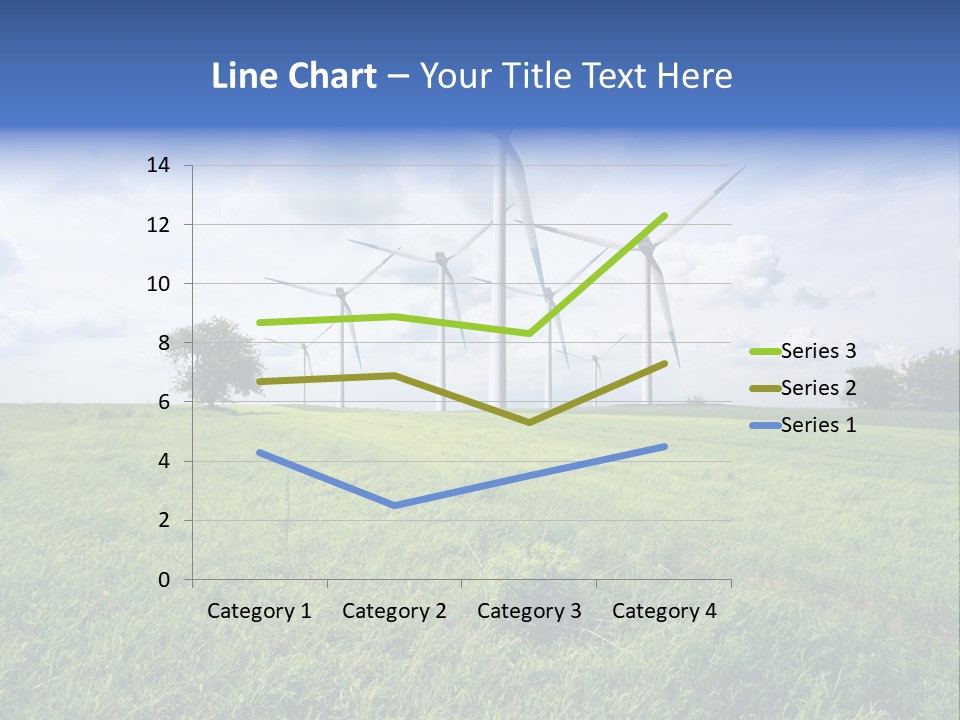 A Green Field With Wind Turbines In The Background PowerPoint Template