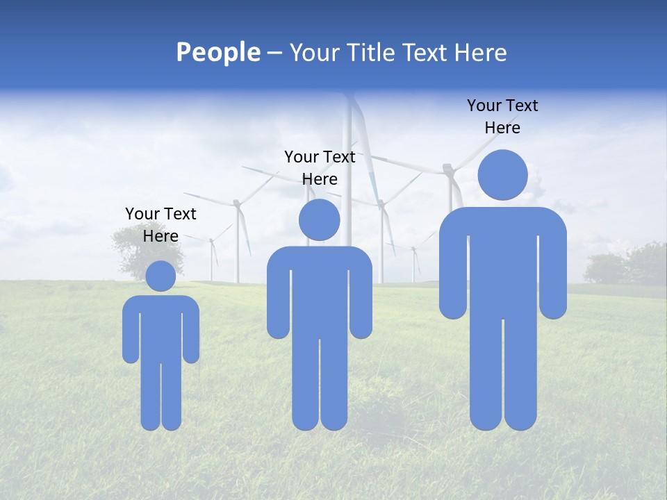 A Green Field With Wind Turbines In The Background PowerPoint Template