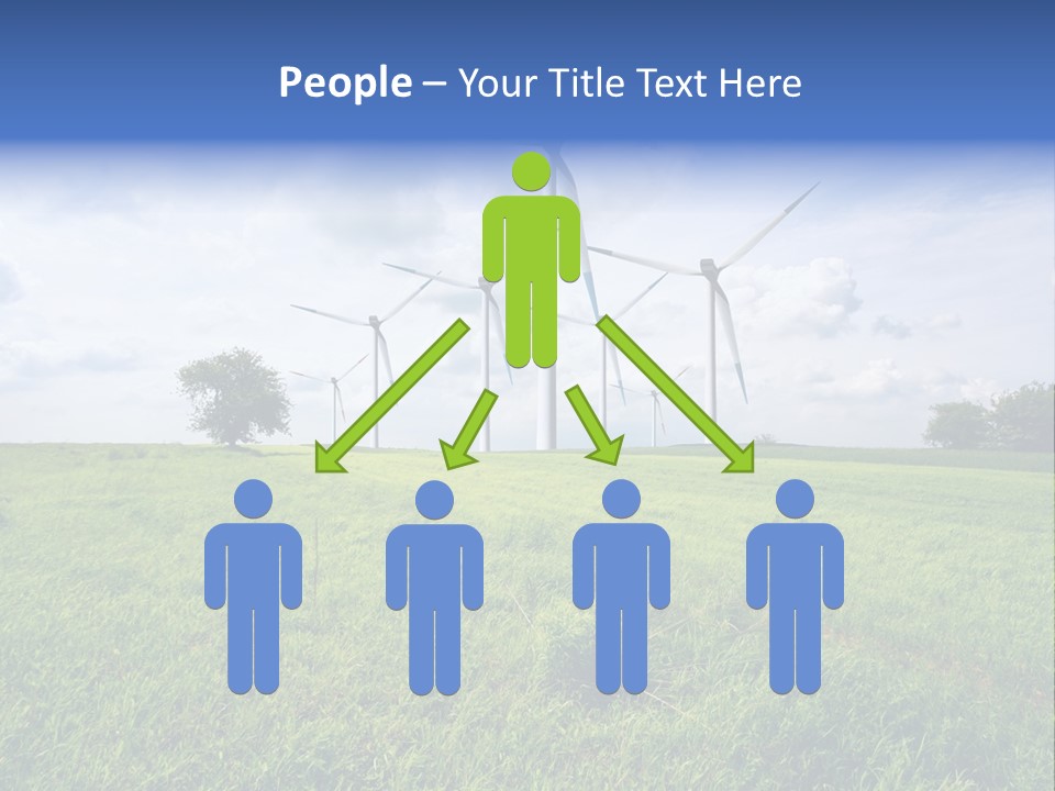 A Green Field With Wind Turbines In The Background PowerPoint Template