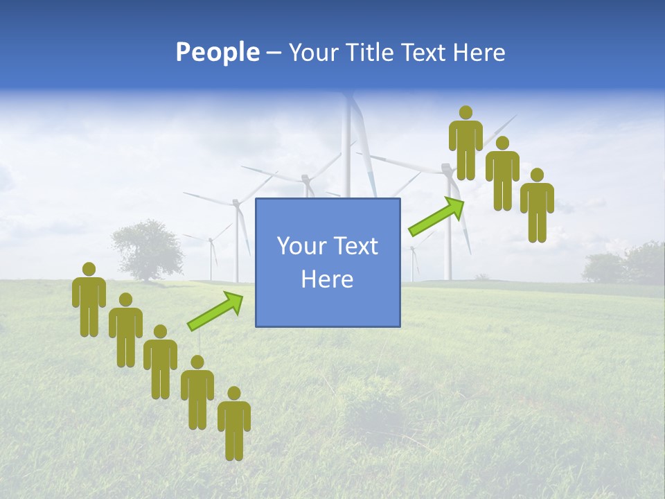 A Green Field With Wind Turbines In The Background PowerPoint Template