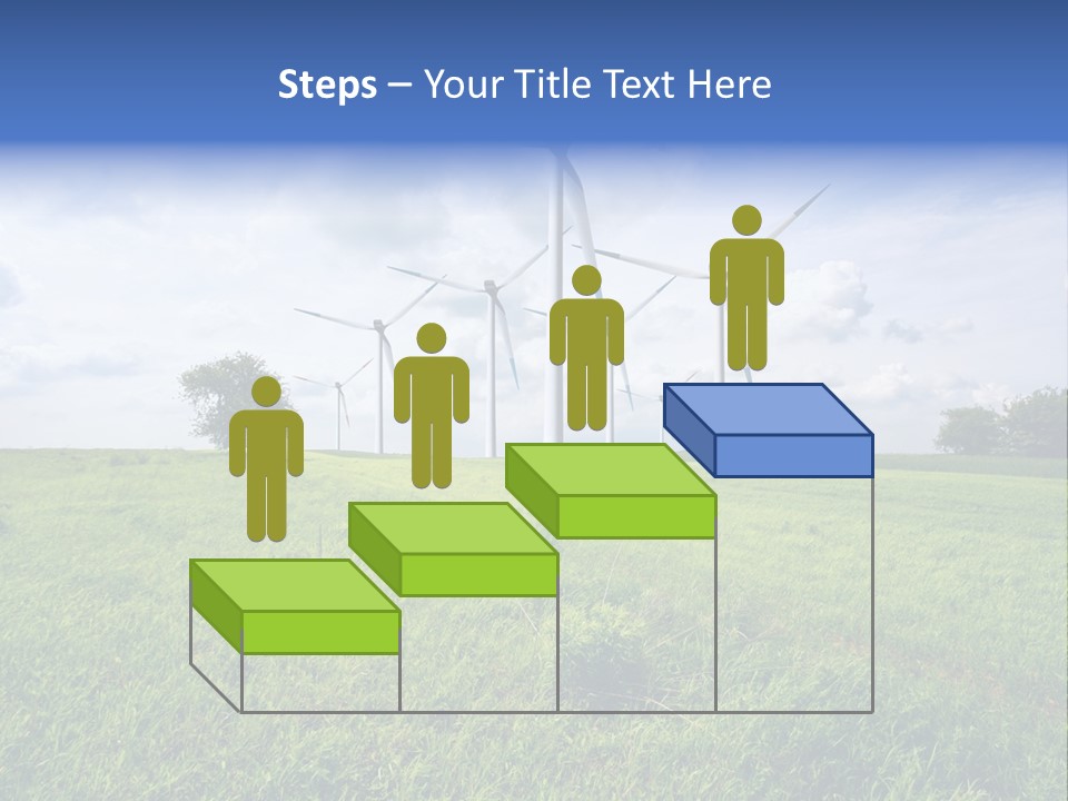 A Green Field With Wind Turbines In The Background PowerPoint Template