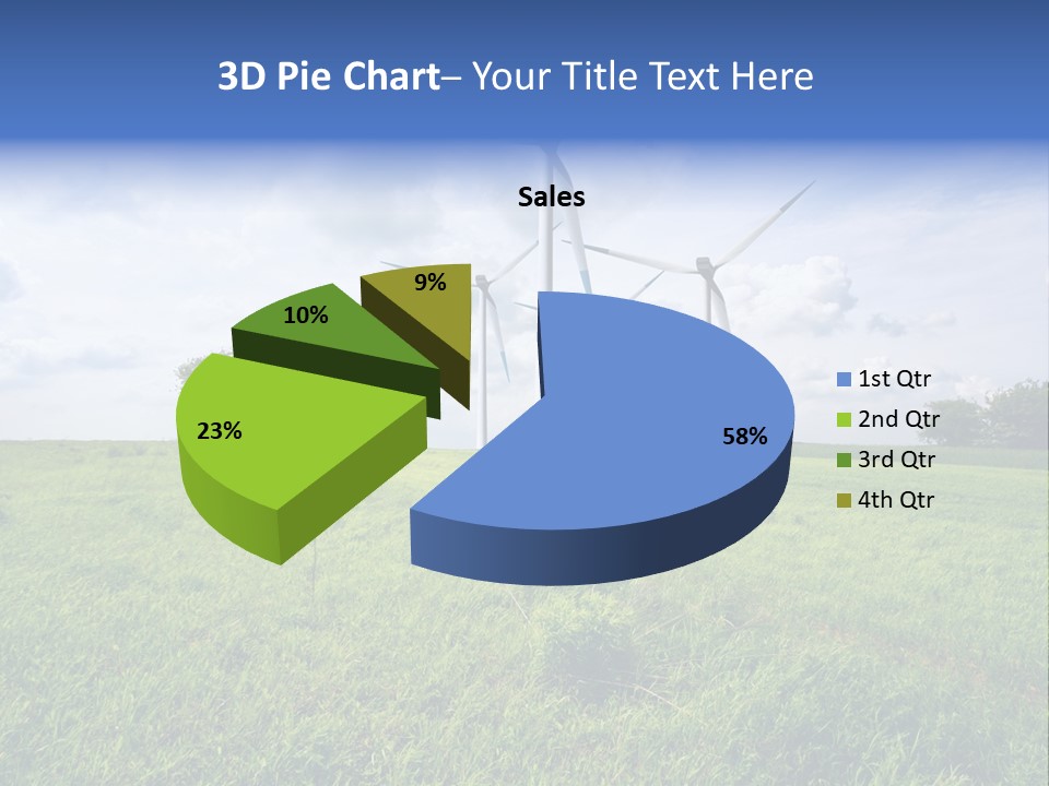 A Green Field With Wind Turbines In The Background PowerPoint Template