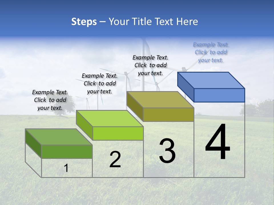 A Green Field With Wind Turbines In The Background PowerPoint Template