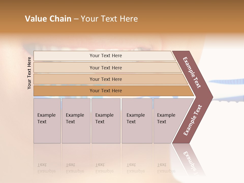 A Woman With A Toothbrush In Her Mouth PowerPoint Template