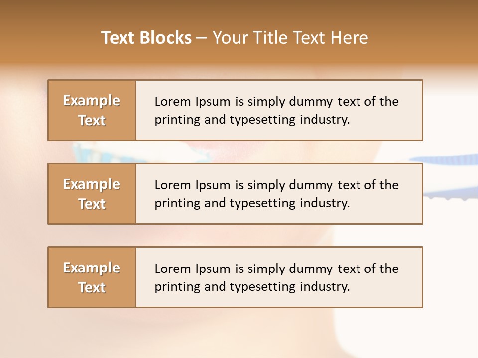 A Woman With A Toothbrush In Her Mouth PowerPoint Template