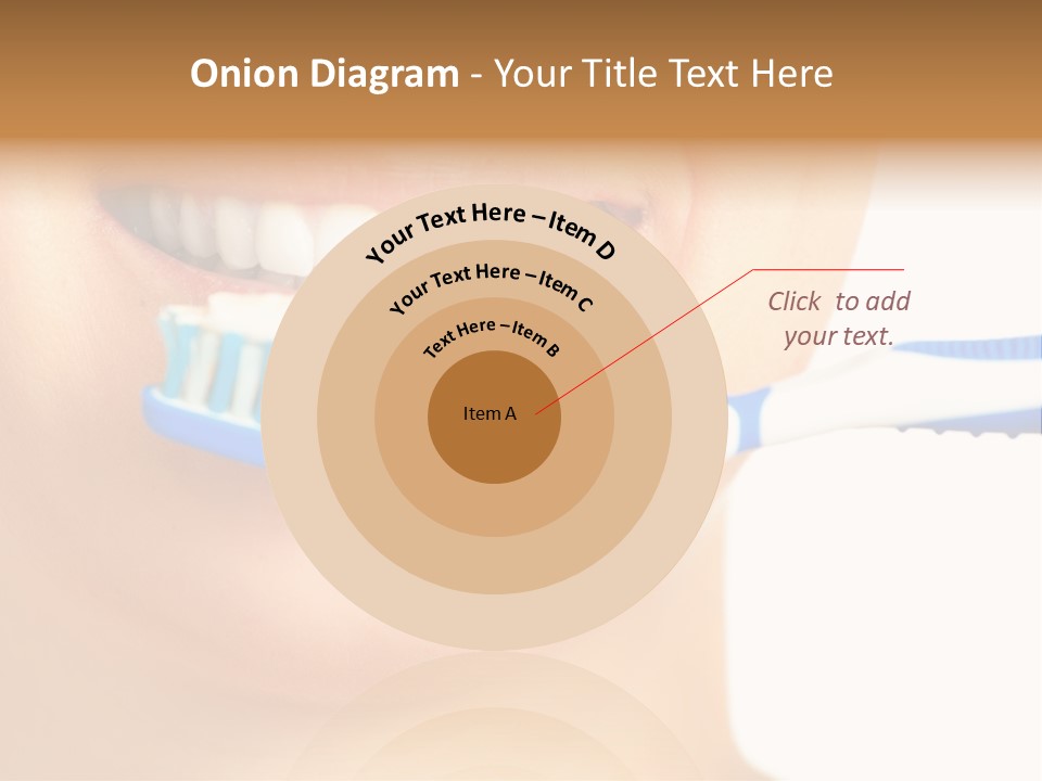 A Woman With A Toothbrush In Her Mouth PowerPoint Template