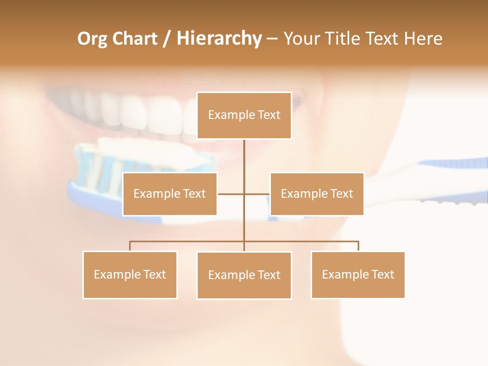A Woman With A Toothbrush In Her Mouth PowerPoint Template