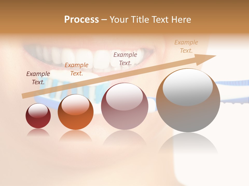 A Woman With A Toothbrush In Her Mouth PowerPoint Template