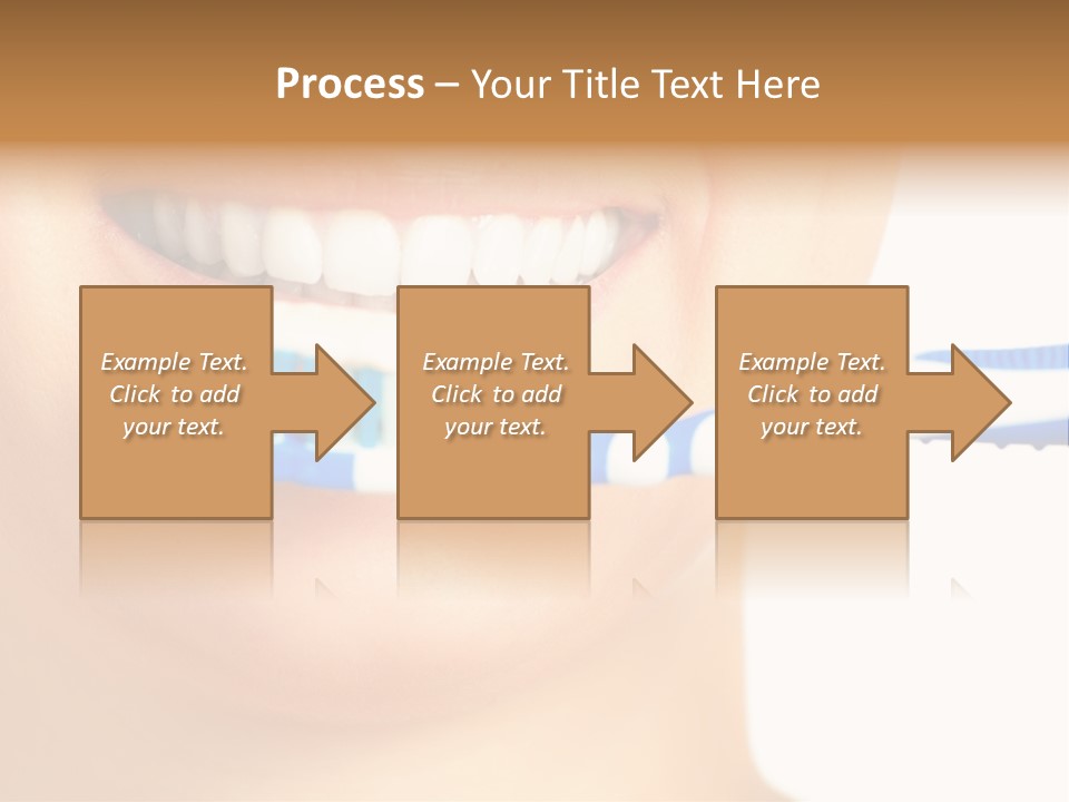 A Woman With A Toothbrush In Her Mouth PowerPoint Template