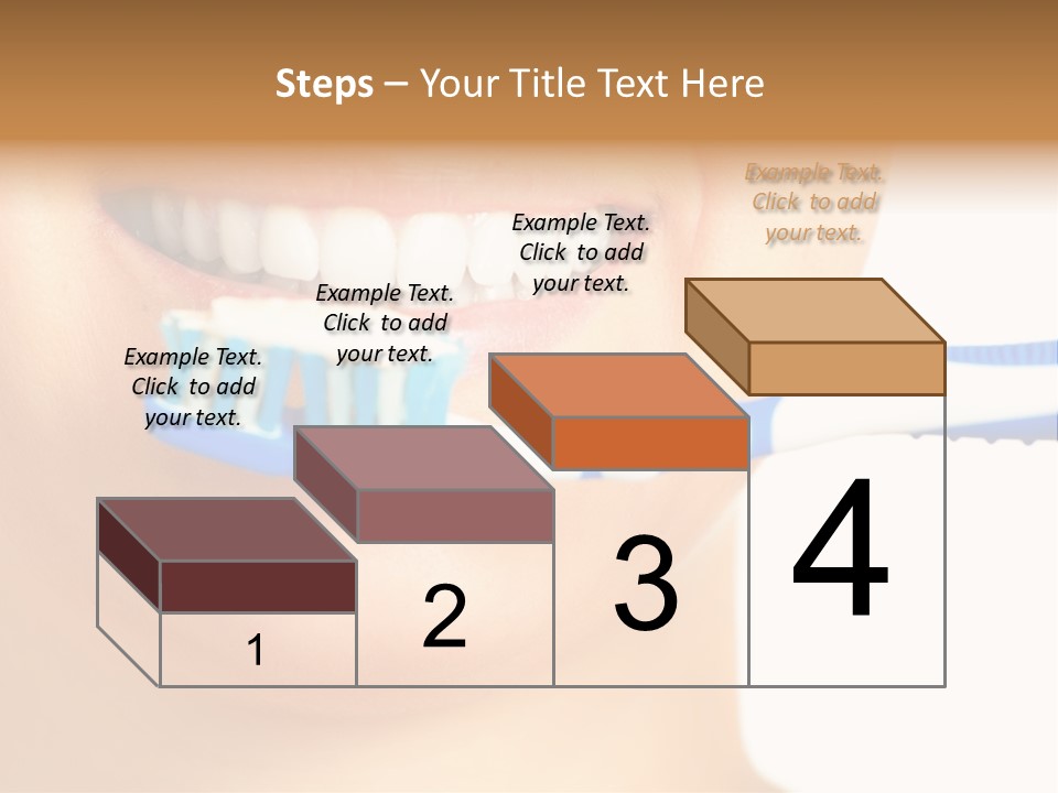 A Woman With A Toothbrush In Her Mouth PowerPoint Template