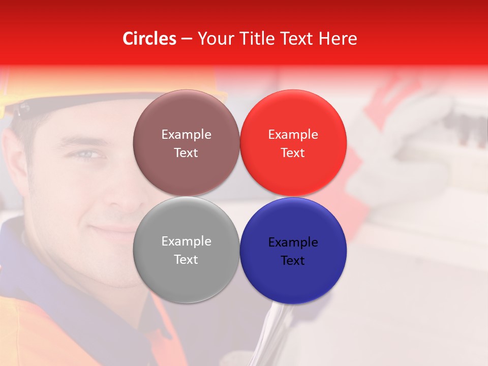 A Man Wearing A Hard Hat And Holding A Clipboard PowerPoint Template