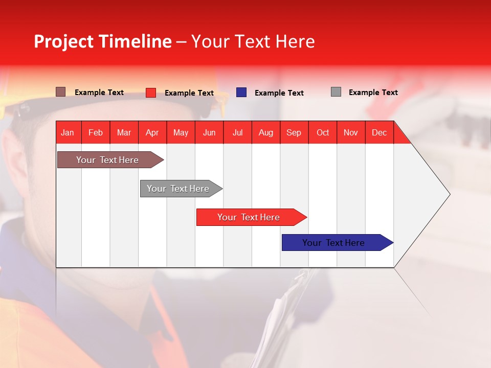 A Man Wearing A Hard Hat And Holding A Clipboard PowerPoint Template