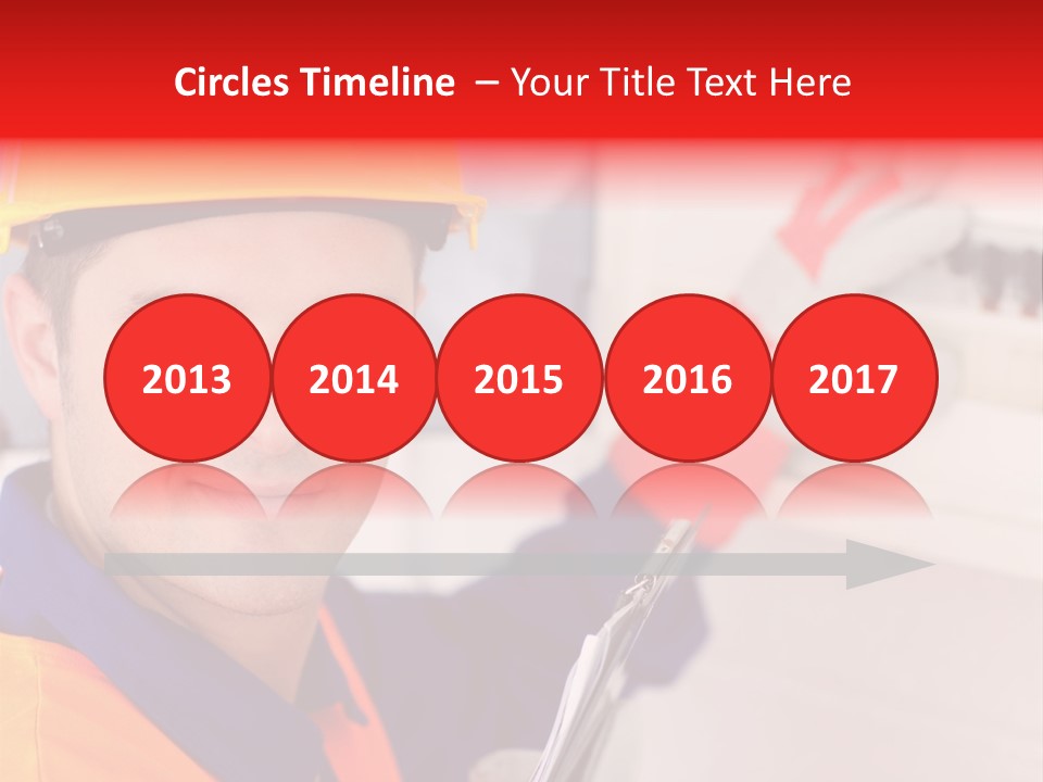 A Man Wearing A Hard Hat And Holding A Clipboard PowerPoint Template